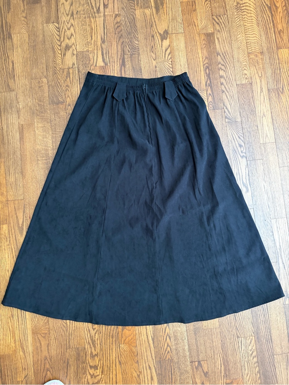 Roughrider By Circle T Maxi Skirt Women's 11 12 Black Western Faux Suede - Picture 6 of 10